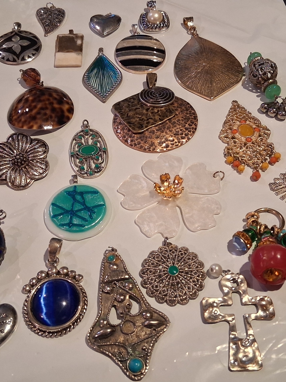 Assorted Vintage and Modern Jewelry Pendants - Unbranded